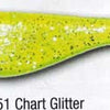Luckie Strike Shad Minnow 3" 10ct Chart Glitter