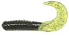 Action Bait 3" Curly Grubs 25pk Black Chartreuse Glitter