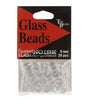 Top Brass Glass Beads 8mm 20ct Clear Flash